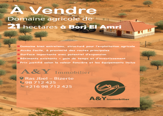 🚜 Terrain productif avec bâtiments